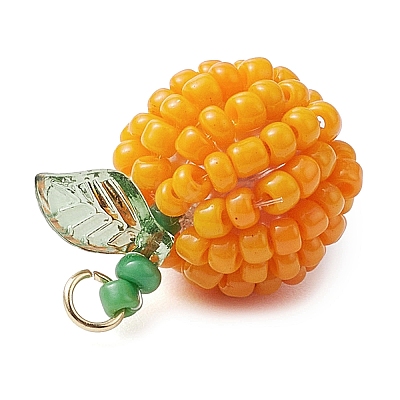 Seed Beads Beaded Pendants PALLOY-TA00159-03-1