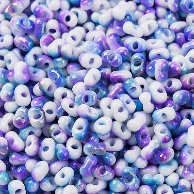 Two Tone Baking Paint Glass Seed Beads SEED-C003-01D-1