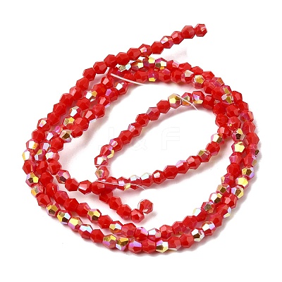 AB Color Plated Opaque Glass Beads Strands GLAA-G127-02M-1
