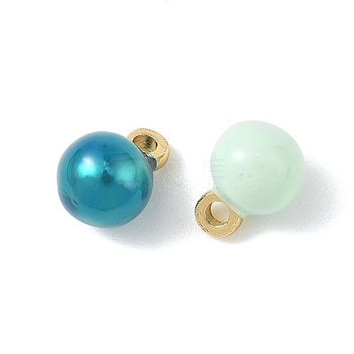 Brass Enamel Pendants KK-K364-17C-G-1