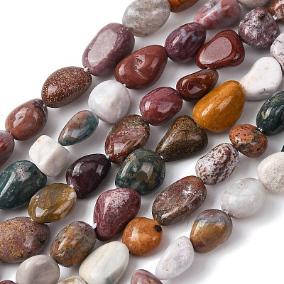 Natural Ocean Jasper Beads Strands G-E483-39B-1
