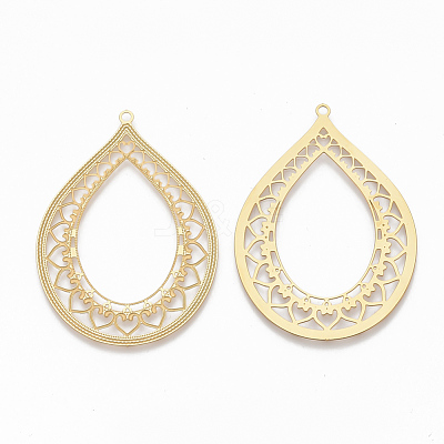 304 Stainless Steel Filigree Pendants X-STAS-S079-106-1