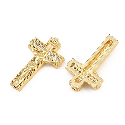 Easter Brass Micro Pave Clear Cubic Zirconia Pendants CU-CBADC6C-10G-02-1