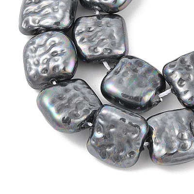 Electroplated Porcelain Beads Strands BSHE-Z007-01B-1