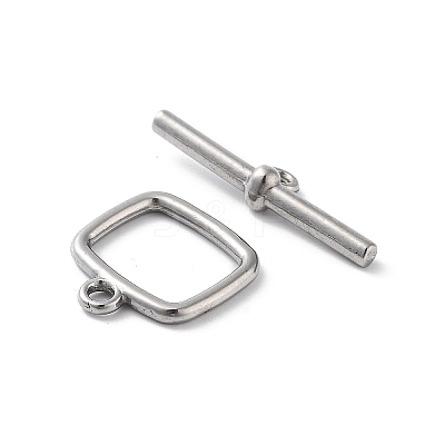 Non-Tarnish 304 Stainless Steel Toggle Clasps STAS-A092-07P-1