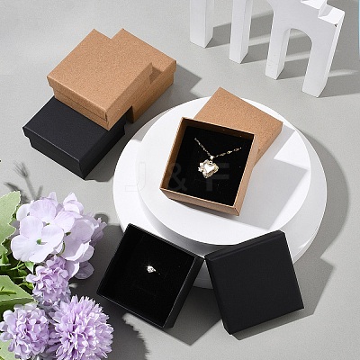 12Pcs 2 Colors Cardboard Paper Jewelry Set Boxes CBOX-FS0001-01-1