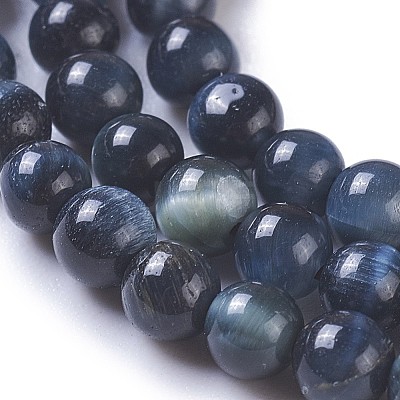 Natural Tiger Eye Beads Strands G-P428-01A-4mm-1