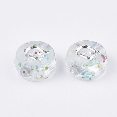 Plating Transparent Acrylic Beads X-TACR-T008-01B-1