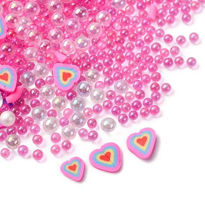 Handmade Polymer Clay Cabochons and Plastic Beads for DIY Jewelry Making Findings CLAY-B007-04H-1