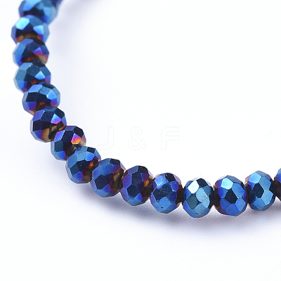 Electroplate Glass Beaded Necklaces NJEW-JN02793-1