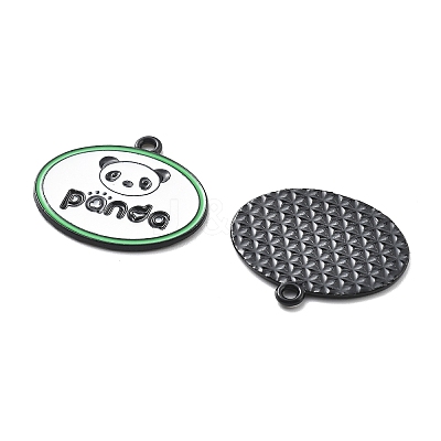 Panda Theme Alloy Enamel Pendants ENAM-F150-06-1