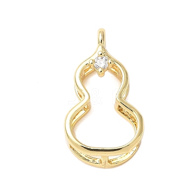 Brass Micro Pave Cubic Zirconia Pendants KK-D357-13G-1