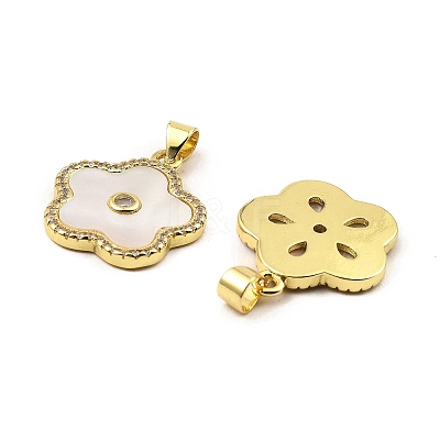 Rack Plating Real 18K Gold Plated Brass Pendants KK-B077-10G-1