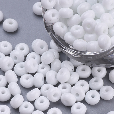 Baking Paint 6/0 Glass Seed Beads SEED-Q025-4mm-M02-1