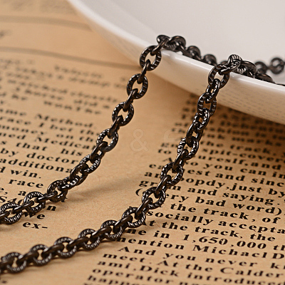 304 Stainless Steel Textured Cable Chains CHS-H007-46B-1