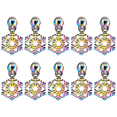 14Pcs Snowflake #5 Zinc Alloy Replacement Zipper Sliders FIND-GF0005-70A-1