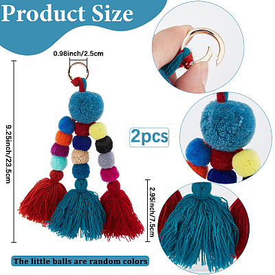 The Colors of the Small Pom Balls are Random Color KEYC-WH20004-01A-1