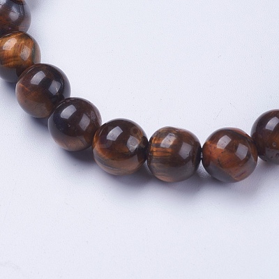 Natural Tiger Eye Beaded Stretch Bracelets BJEW-I253-8mm-27-1
