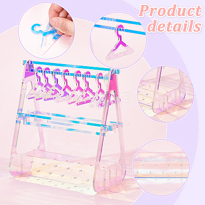 Transparent Acrylic Earring Display Stands EDIS-HY0001-02-1