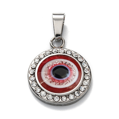 304 Stainless Steel Resin Pendants STAS-G155-01P-A-1