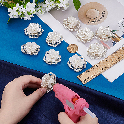 10Pcs Non-woven Fabric & Acrylic & Glass Ornament Accessories DIY-GO0002-72-1
