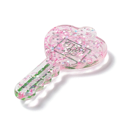 Acylic Pendant with Glitter Powder X1-OACR-H035-01G-1