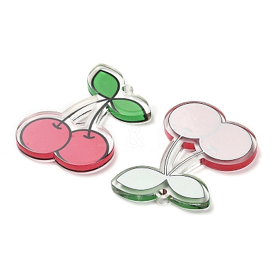 Opaque Printed Acrylic Pendants OACR-I020-06F-1