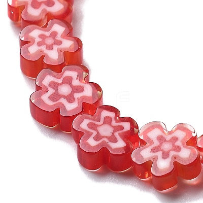 Handmade Millefiori Lampwork Beads Strands LAMP-F035-09F-1