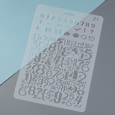Plastic Reusable Drawing Painting Stencils Templates DIY-F018-B21-1