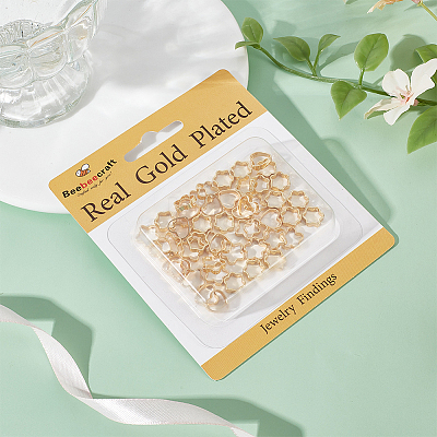 60Pcs 3 Styles Rack Plating Alloy Bead Frames KK-BBC0016-24-1