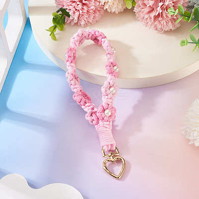 Cotton Braided Flower Pendant Decorations AJEW-TAC0030-032G-07-1