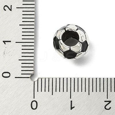 Soccer Season Alloy Enamel European Beads FIND-G113-07AS-03-1