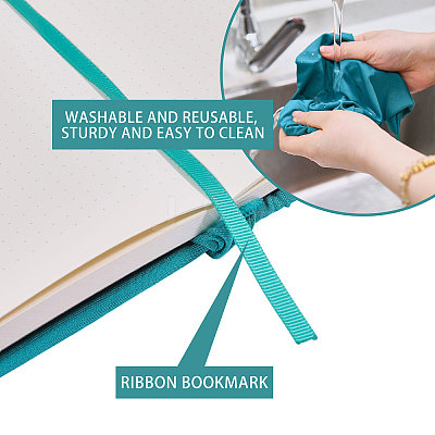 Elastic Cloth Book Cover AJEW-WH0696-009L-1