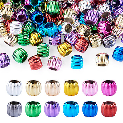 100Pcs UV Plating Opaque Acrylic European Beads PACR-TA0001-32B-1