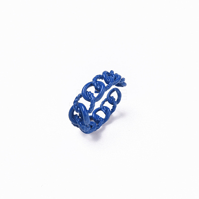 Spray Painted Alloy Cuff Rings X-RJEW-T011-11-RS-1