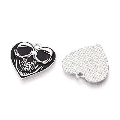 Halloween Theme Alloy and Enamel Pendants ENAM-T021-30G-01-1