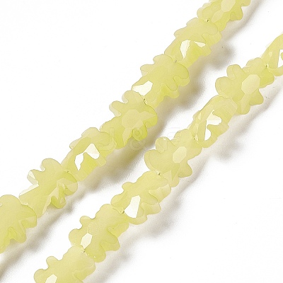 Electroplate Glass Beads Strands GLAA-C023-04A-1