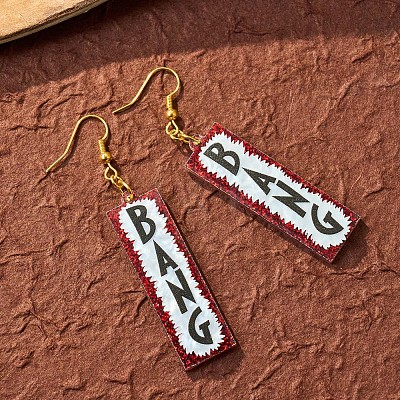 Alloy Acrylic Dangle Earrings FS-WG4D5AE-01-1