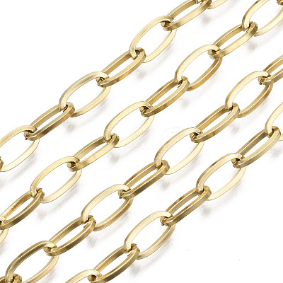 304 Stainless Steel Paperclip Chains STAS-R115-02B-1