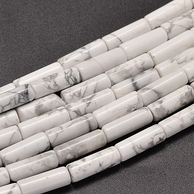 Natural Howlite Column Beads Strands X-G-F247-07-1