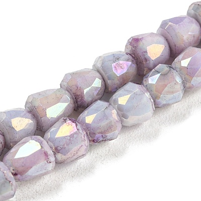 Electroplate Glass Beads Strand GLAA-G088-03-01A-1