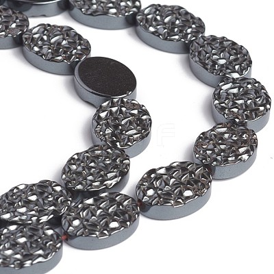 Electroplated Non-magnetic Synthetic Hematite Beads Strands G-I273-19-1