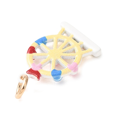 Brass Enamel Pendants KK-CBA05A5-01G-02-1