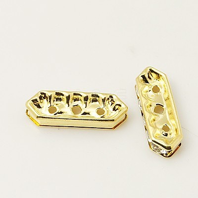 Brass Rhinestone Bridge Spacers RB-RSB022-M-NF-1