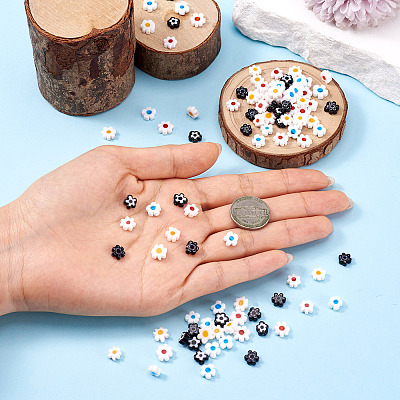 120Pcs 4 Styles Handmade Millefiori Glass Bead Strands LAMP-TA0002-69-1