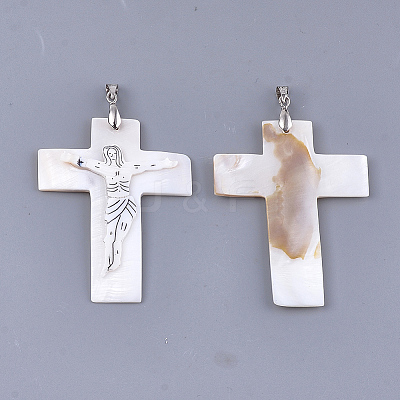 Freshwater Shell Big Pendants SHEL-S275-09-1