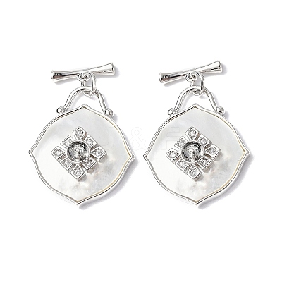 Rhombus Shell Toggle Clasps LS-KK-P223-09P-1