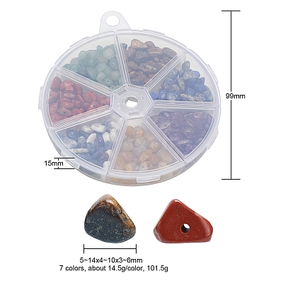 101.5G 7 Colors Natural Mixed Gemstone Beads G-YW0001-12-1