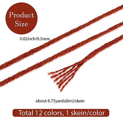 6-Ply Polyester Embroidery Floss OCOR-WH20074-01A-02-1