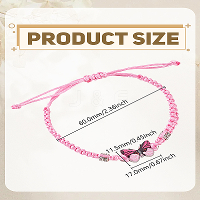 1Pc Alloy Butterfly Link Bracelet BJEW-LP0004-25C-1